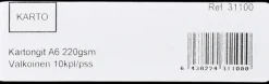 Karto Askartelutarvikkeet-Askartelunki A4 220 Gsm Valkoinen 10 Ark/Pss