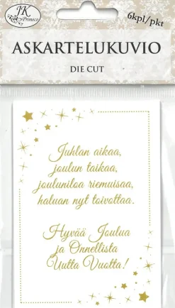 Discount Askartelukuvio Jouluteksti Kultafolio 6Kpl/Pkt Askartelutarvikkeet