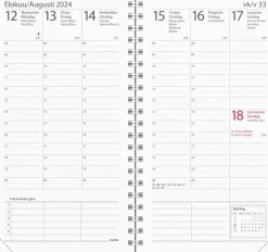 Kalenteri 2024 Interplano Sininen Keinonahka (Kaksikielinen) Kalenterit