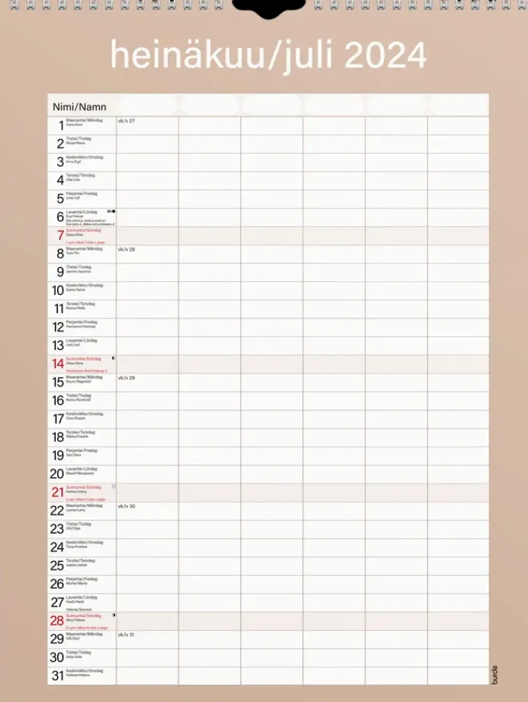 Sale Perhekalenteri 2024 Perhekalenteri Kateva Kalenterit