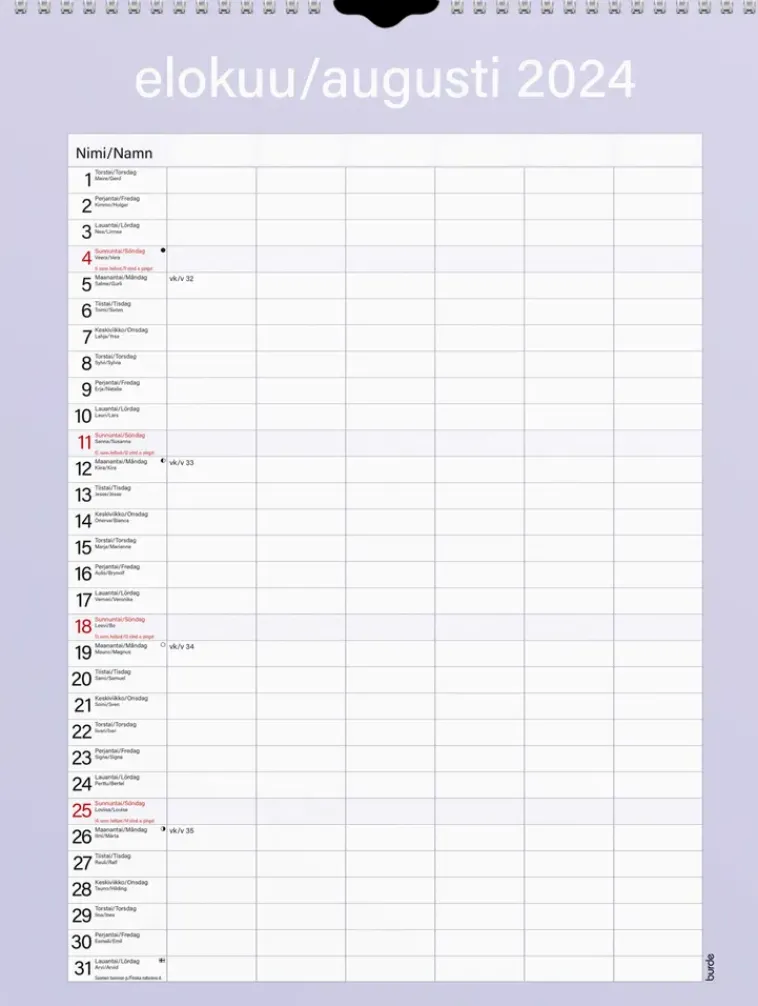 Sale Perhekalenteri 2024 Perhekalenteri Kateva Kalenterit