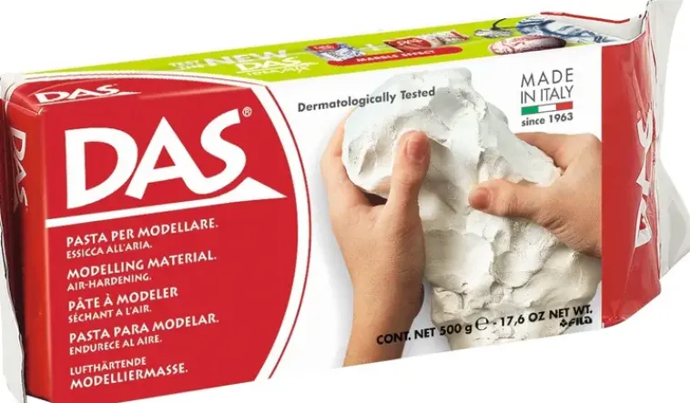 DAS Askartelutarvikkeet-500G Muovailumassa Valkoinen, Ilmassa Kuivuva