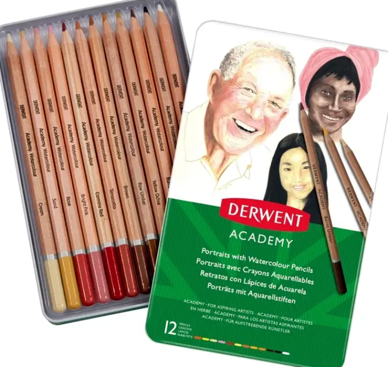 Online Academy Akvarellikynat 12 Varia Skintones Askartelutarvikkeet