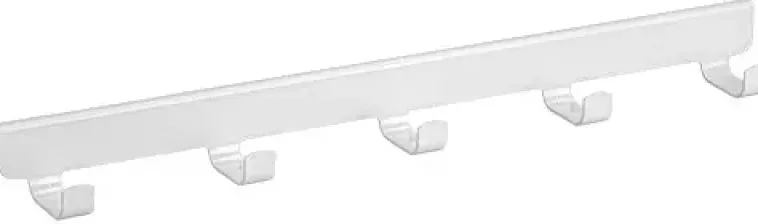 Elfa Säilytyskalusteet-Classic Koukkulista 40 473416 5 Koukkua Valkoinen