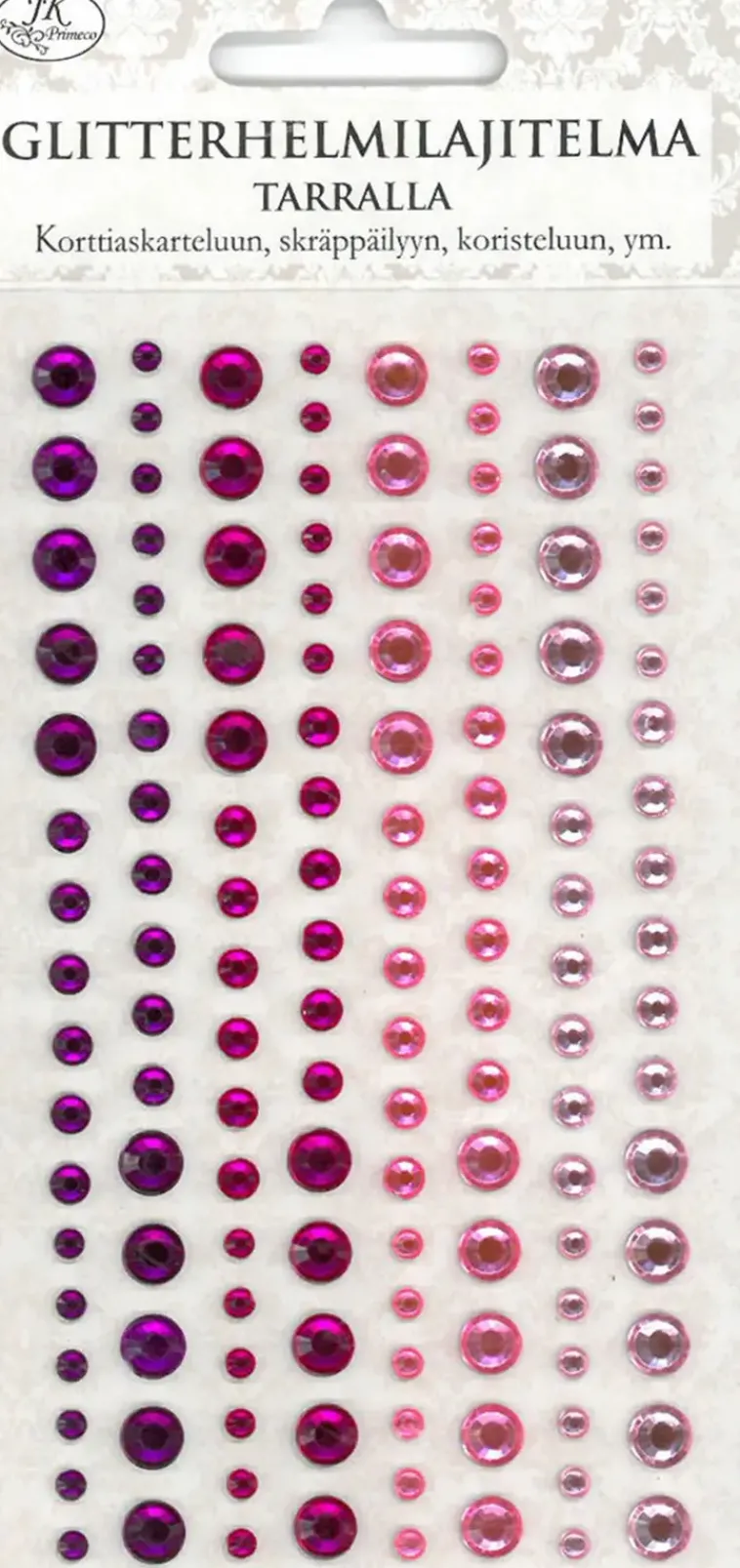 J.K. Primeco Askartelutarvikkeet-Glitterhelmitarralajitelma Pinkki/Lila