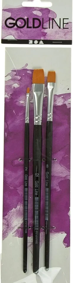 Nellen Askartelutarvikkeet-Gold Line Nylonsiveltimet 3Kpl, 2-12Mm Karjet, Litteakarki