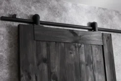 Habo Säilytyskalusteet-Liukuovenkisko Comapct Musta Ylaasennus