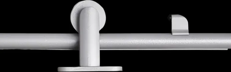 Habo Säilytyskalusteet-Liukuovenkisko Compact Hopea Ylaasennus