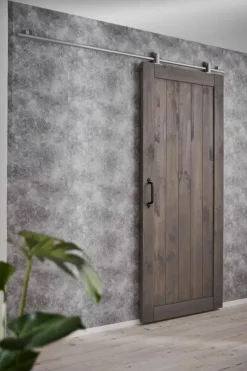 Habo Säilytyskalusteet-Liukuovenkisko Compact Hopea Ylaasennus