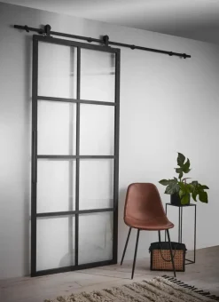 Habo Säilytyskalusteet-Ovi Cube 900X2133X28 Musta/Lasi