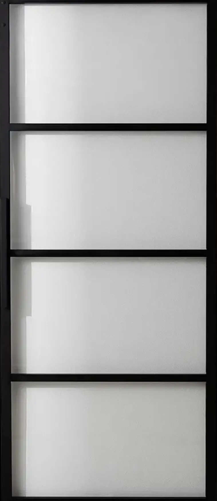 Habo Säilytyskalusteet-Ovi Square 900X2133X28 Musta /Lasi