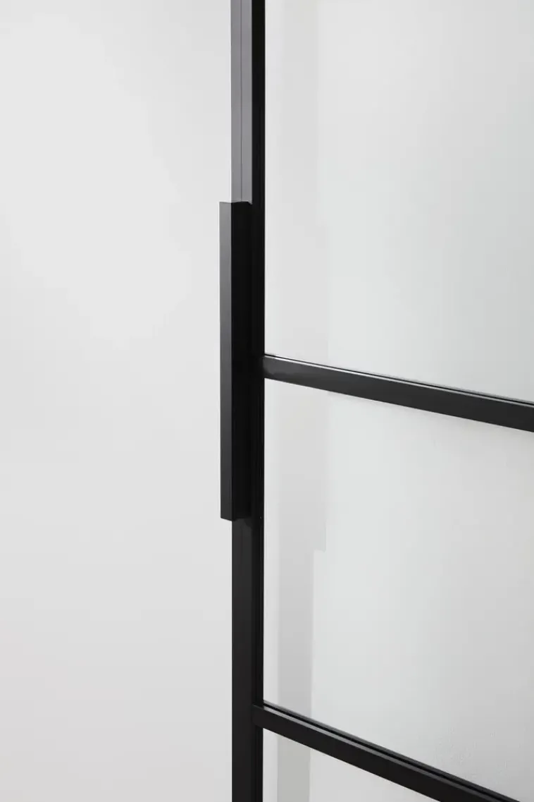 Habo Säilytyskalusteet-Ovi Square 900X2133X28 Musta /Lasi