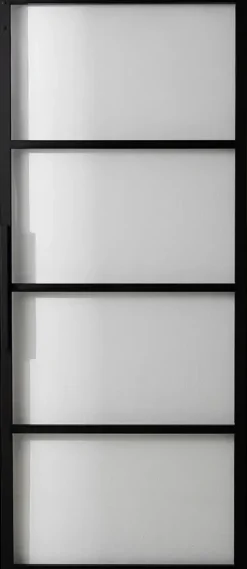 Habo Säilytyskalusteet-Ovi Square 1000X2133X28 Musta /Lasi