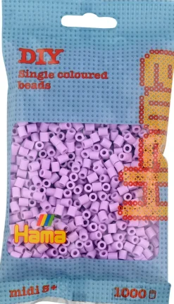 Hama Askartelutarvikkeet-Midi Silityshelmet Pussissa, 1000 Kpl, Pastelli Lila