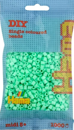 Hama Askartelutarvikkeet-Midi Silityshelmet Pussissa, 1000 Kpl, Pastelli Minttu