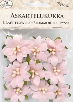 J.K. Primeco Askartelutarvikkeet-Askartelukukka Vaaleanpunainen 9Kpl