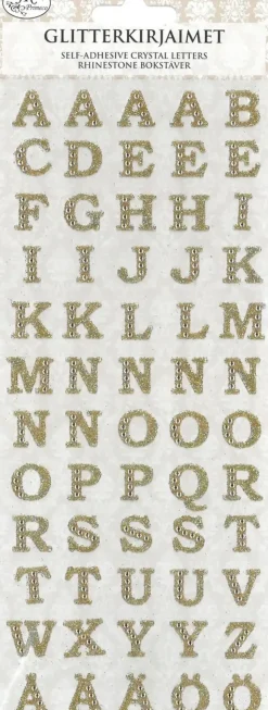 Outlet Glitterkirjaintarra Kulta Askartelutarvikkeet