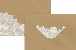 J.K. Primeco Askartelutarvikkeet-Kirjekuori C6 Pitsi Uusioruskea 10Kpl