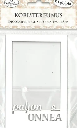 J.K. Primeco Askartelutarvikkeet-Koristereunus Paljon Onnea Valkoinen 5Kpl