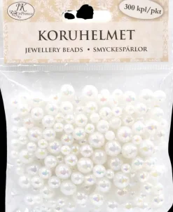 J.K. Primeco Askartelutarvikkeet-Koruhelmet Valkoinen Lajitelma 300 Kpl