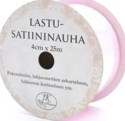 J.K. Primeco Askartelutarvikkeet-Lastusatiininauha Vaaleanpunainen 4Cm X 25M