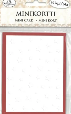 J.K. Primeco Askartelutarvikkeet-Minikortti Kohokuvio Tahdet Punavalkoinen 10 Kpl