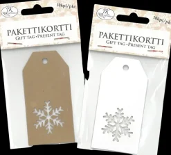 J.K. Primeco Askartelutarvikkeet-Pakettikortti Lumihiutale 10 Kpl