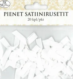 Outlet Satiinirusetit Pieni Valkoinen 20Kpl/Pkt Askartelutarvikkeet