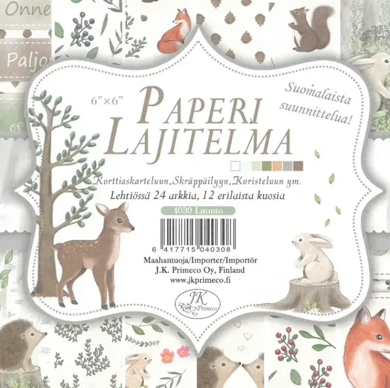 J.K. Primeco Askartelutarvikkeet-Skrappayslehtio Glitter Lemmikit 6"X6" 24Arkkia