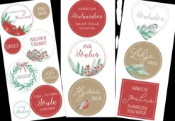 J.K. Primeco Askartelutarvikkeet-Tekstitarra Iso Havut Ja Marjat 3 Ark