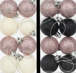 Discount Joulupallo 4 Cm Glitter 8 Kpl Sesonkijuhlatarvikkeet