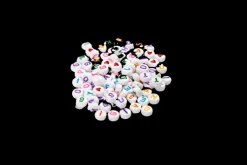 Ei merkkiä Askartelutarvikkeet-Kirjainhelmet 7Mm, Valk/Varilajitelma 25G