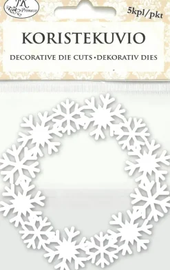 Outlet Koristekuvio Lumihiutalekranssi 5Kpl/Pkt Askartelutarvikkeet