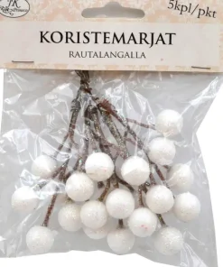 Outlet Koristemarjat Valkoinen 5Kpl/Pkt Askartelutarvikkeet