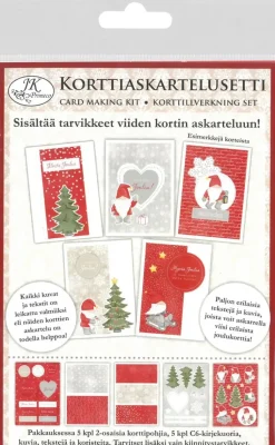 Outlet Korttiaskartelusetti Tonttu 5+5 Askartelutarvikkeet