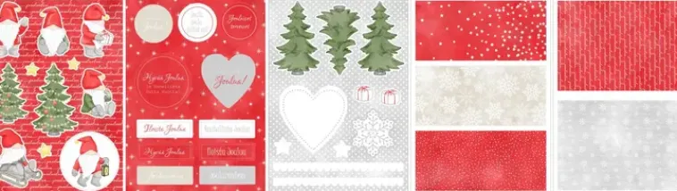 Outlet Korttiaskartelusetti Tonttu 5+5 Askartelutarvikkeet