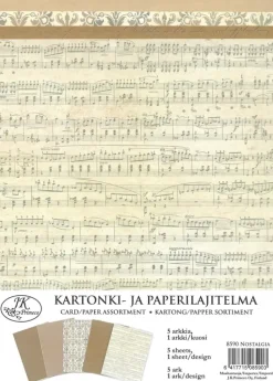 J.K. Primeco Askartelutarvikkeet-Kuviokartonkilajitelma Nostalgia A4/5