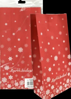 J.K. Primeco Askartelutarvikkeet-Lahjapussi Jouluteksti Punainen 5Kpl/Pkt