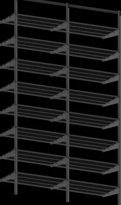 Lanka ja Muovi Säilytyskalusteet-Hyllyjarjestelma M1200 16 Hyllya Lm 840