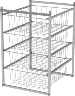 Lanka ja Muovi Säilytyskalusteet-Oy Koritelinesarja 500 Matala 4 Korilla