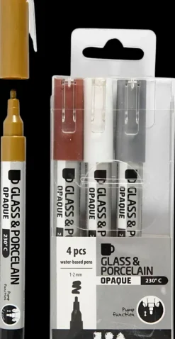 Ei merkkiä Askartelutarvikkeet-Lasi- Ja Posliinitussi, Ruskea, Kulta, Hopea, Valkoinen, Paksuus 1-2 Mm, Lapikuultavat, 4 Kpl/ 1 Pkk