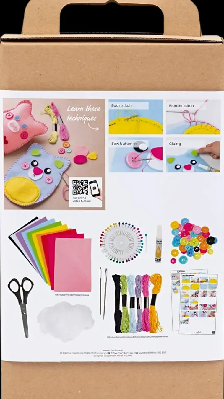 Ei merkkiä Askartelutarvikkeet-Lasten Askartelupakkaus Ompelu, Nallet