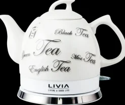Livia Kahvi Ja Tee-Keraaminen Vedenkeitin 1,0 L Valkoinen