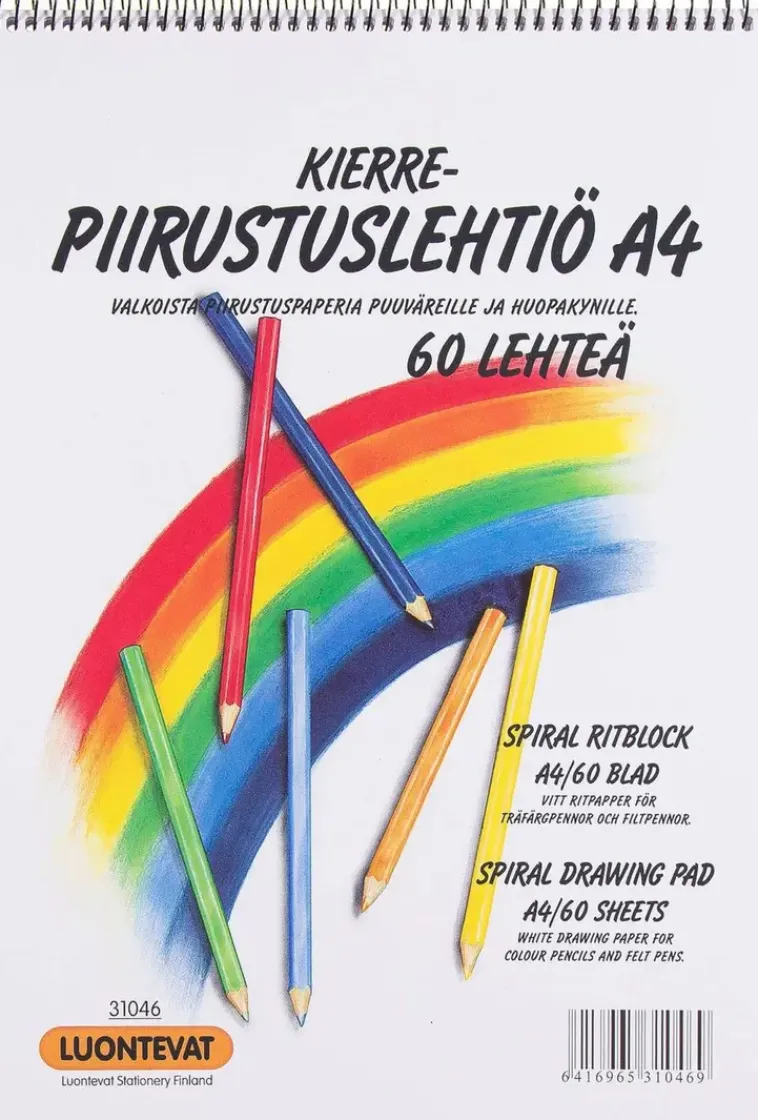 Hot Kierrepiirustuslehtio A4 100 Lehtea Paperitarvikkeet