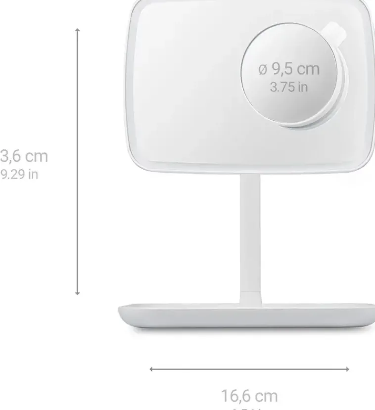 Medisana Muut Kauneuden- Ja Terveydenhoitolaitteet-Kaantyva Meikkipeili Valolla Valkoinen Cm848