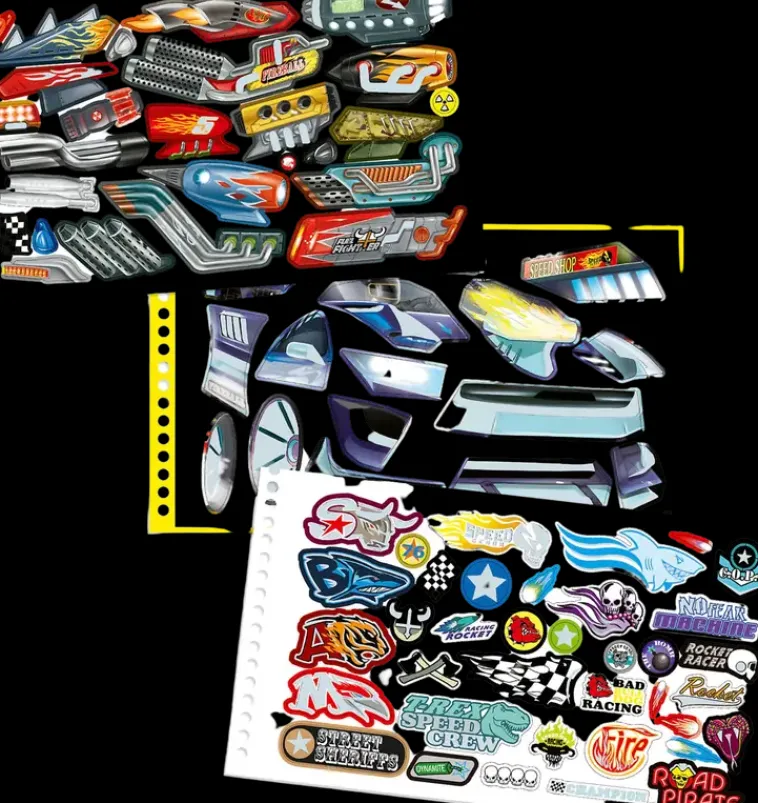 Monster Cars Askartelutarvikkeet-Taskuvarityskirja