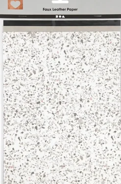 Nellen Askartelutarvikkeet-Nahkapaperi, Arkki 21X27,5+21X28,5+21X29,5 Cm, Paksuus 0,55 Mm, Harmaa, Valkoinen, Musta, Yksi Varillinen, Yksi Kuvioitu Ja Yksi Foliopinnalla Oleva Arkki, 3Ark