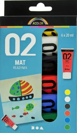 Nellen Askartelutarvikkeet-A-Color Akryylimaalilajitelma 6X20Ml