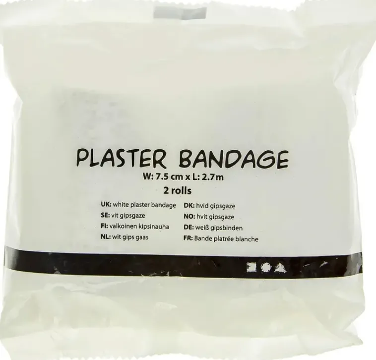 Nellen Askartelutarvikkeet-Kipsinauha 7,5Cm X 3,7M 2 Rullaa