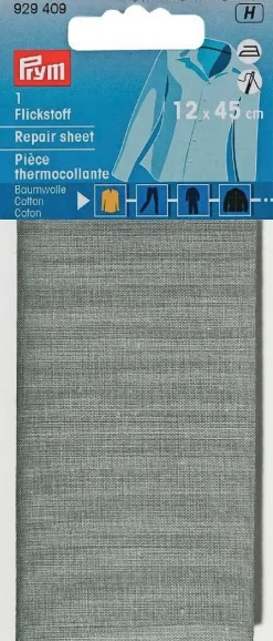 New Korjauspaikka Silitettava 12X45Cm Harmaa Käsityötarvikkeet